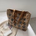 thumbnail image 2 of Bolsa de hombro de lona de gran capacidad para mujer a la moda (café) Likrtyny Para Estrenar, 2 of 9