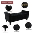 thumbnail image 6 of Fionafurn Velvet End of Bed Storage Ottoman Bench,19.7" D x 51.2" W x 20.5" H, Black, 6 of 8