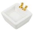 thumbnail image 5 of Worgeous 1Pcs Dollhouse Bathroom Sink Miniature Bathtub for Bathroom Setup in 1.57X1.57X1.18In, 5 of 7