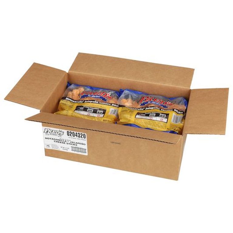 Freds Jalapeno Mozzarella Cheese Sticks, 3 Pound Pack, 4 per case