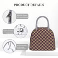 thumbnail image 4 of Balery Mardi Gras Plaid Bolsa de Almuerzo para Mujeres, Caja de Almuerzo, Bolsa de Almuerzo Pequeña Impermeable, Tote de Almuerzo Reutilizable con Gran Capacidad, 4 of 6