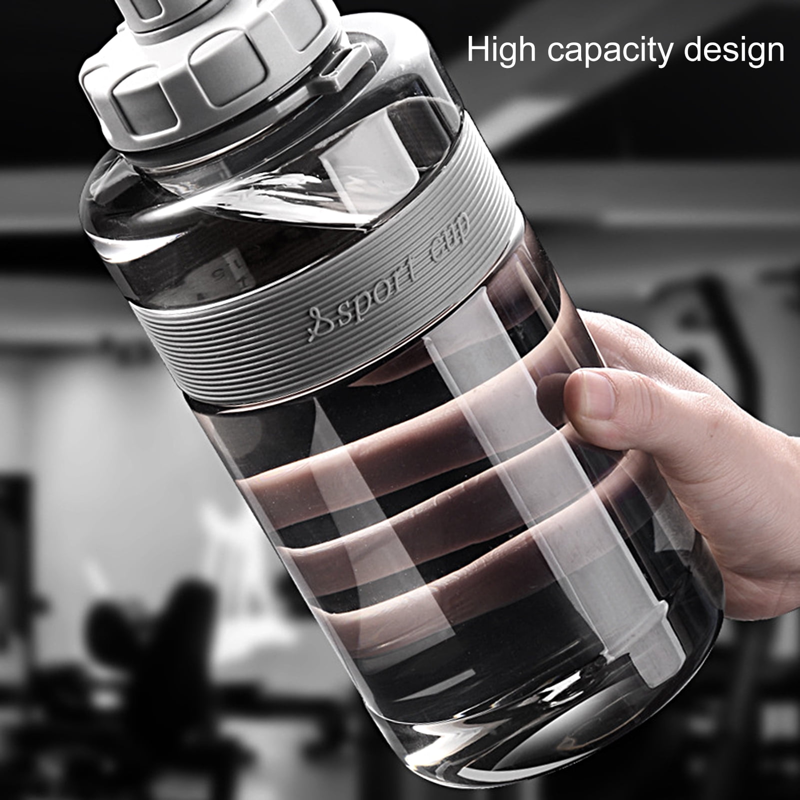 Hesroicy 1050ML/2000ML Water Bottle Leak-proof One-piece Design