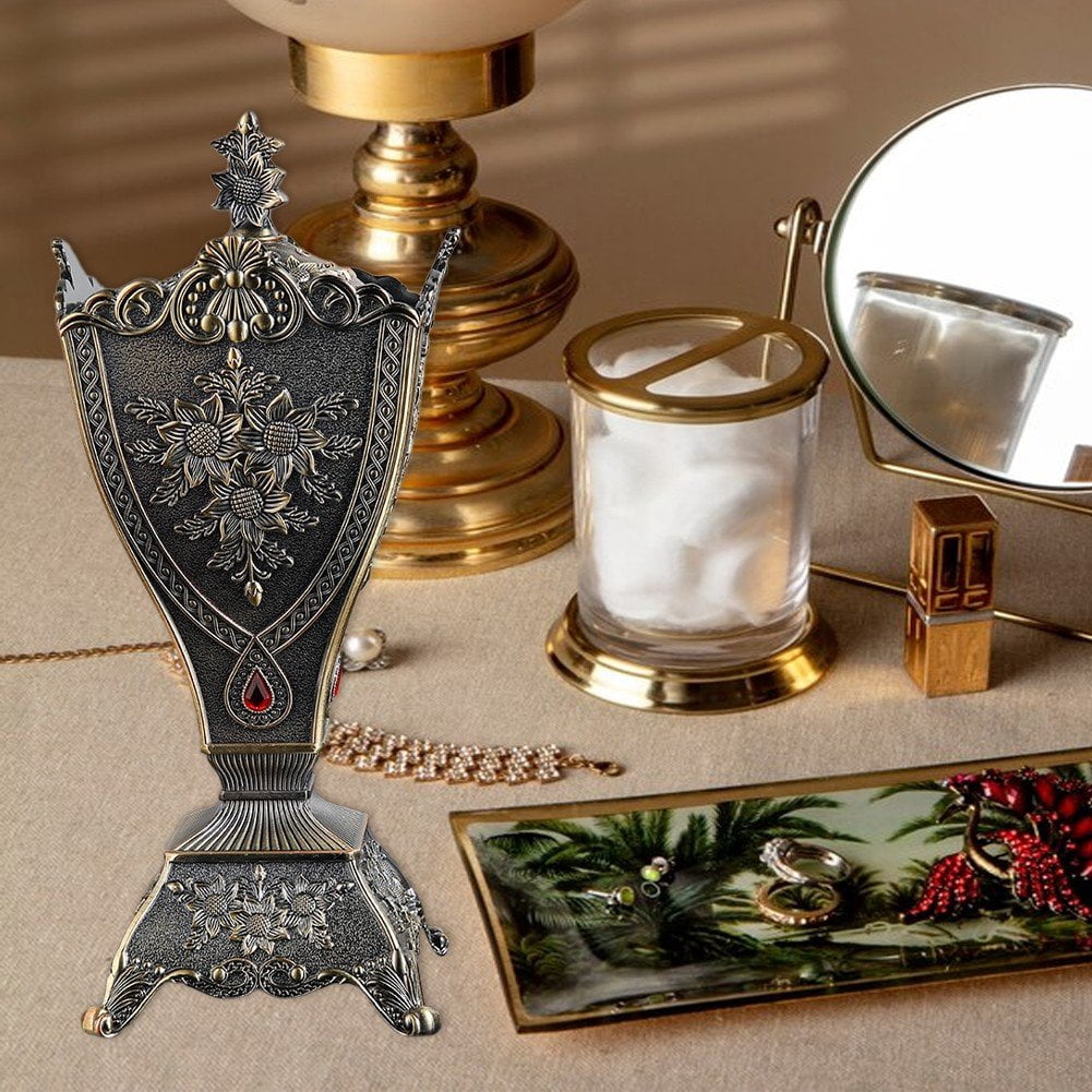 Jiibva Vintage Incense Burner Holder, European Style Retro Bakhoor Incense Holder Incense Censer for Yoga Spa Aromatherapy Office Home Decor