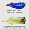 thumbnail image 4 of XIAOLE 1PCS Topwater Frog Lure Set with Weedless Hooks, Lifelike Frog Artificial Soft Bait for Bass Snakehead, Weedless Freshwater Soft Simulated Frog Bait, 2.36Inch/6cm, 13g, 4 of 9