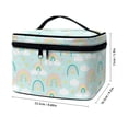 thumbnail image 5 of HELLHERO Rainbow Large Capacity Makeup Bag with Brush Slots Travel Cosmetic Bag Portable Durable, 5 of 5