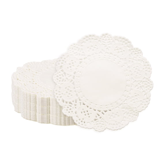 300pcs Paper Doilies 3.5" Round Disposable Lace Paper Doilies Placemats White