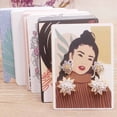 thumbnail image 3 of 100pcs newest one/two pari stud earring package card beauty head dangling earring tag 5x6.5cm jewelry package display card E 100card, 3 of 6