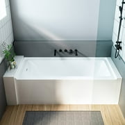 Eviva Nova Alcove 60 in. Acrylic Bathtub with Left Hand Drain
