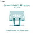 thumbnail image 2 of Incipio Translucent Adjustable Laptop Stand for Desk, Foldable, Portable Computer/Tablet Stand 360° Rotating-Turquoise, 2 of 14