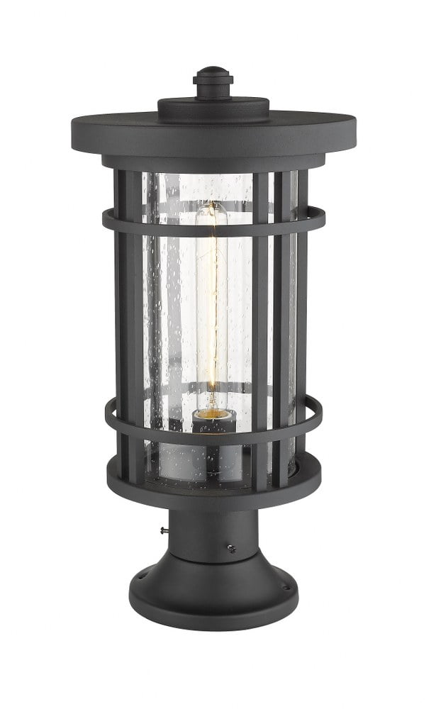 Z-Lite 570PHB-553PM-BK Outdoor Post Light Black Aluminum Jordan Black