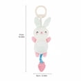 thumbnail image 3 of Plumora Plush Animal Teether Wind Chime Toy - Hanging for Car Seat, Stroller, and Crib, Soft Stuffed Figurine with Rattle, Soothes Gums, Great Baby Car Toy, Non-Toxic., 3 of 6