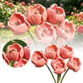 thumbnail image 2 of Tulip Shape Bird Bath Decorative Outdoor Garden Pollinator Water Station, Floral Bird Drinking Basin for Backyard Patio Balcony, 2 of 5