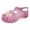 Pink, variant on Girls Crystal Jelly Sandals Closed Toe Hollow Out Sparkle Princess Shoes Non-Slip Soft Sole for Summer Beach, Size 25-35