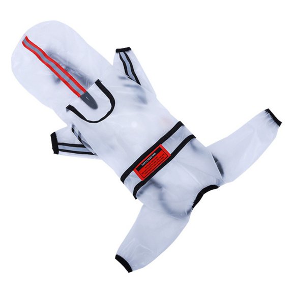 AVAIL Dog Raincoat Transparent Adjustable Water Proof Coat Hoodies with Strip Reflective