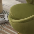 thumbnail image 6 of Smilegend 360 Degree Swivel Cuddle Barrel Accent Chair Soft Velvet Upholstered Round Armchair, Olive Green, 6 of 8