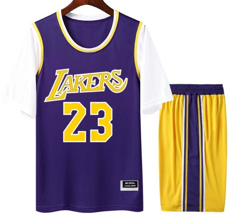 Men's Basketball Jersey 23# L.A. Lakers Chicago Bulls Splicing T
