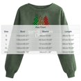 thumbnail image 2 of Qzwdhjm Womens Cropped Sweatshirts for Christmas Crewneck Xmas Tree Graphic Sweatshirt Long Sleeve Thin Fleece Crop Pullover for Winter Holiday, 2 of 5