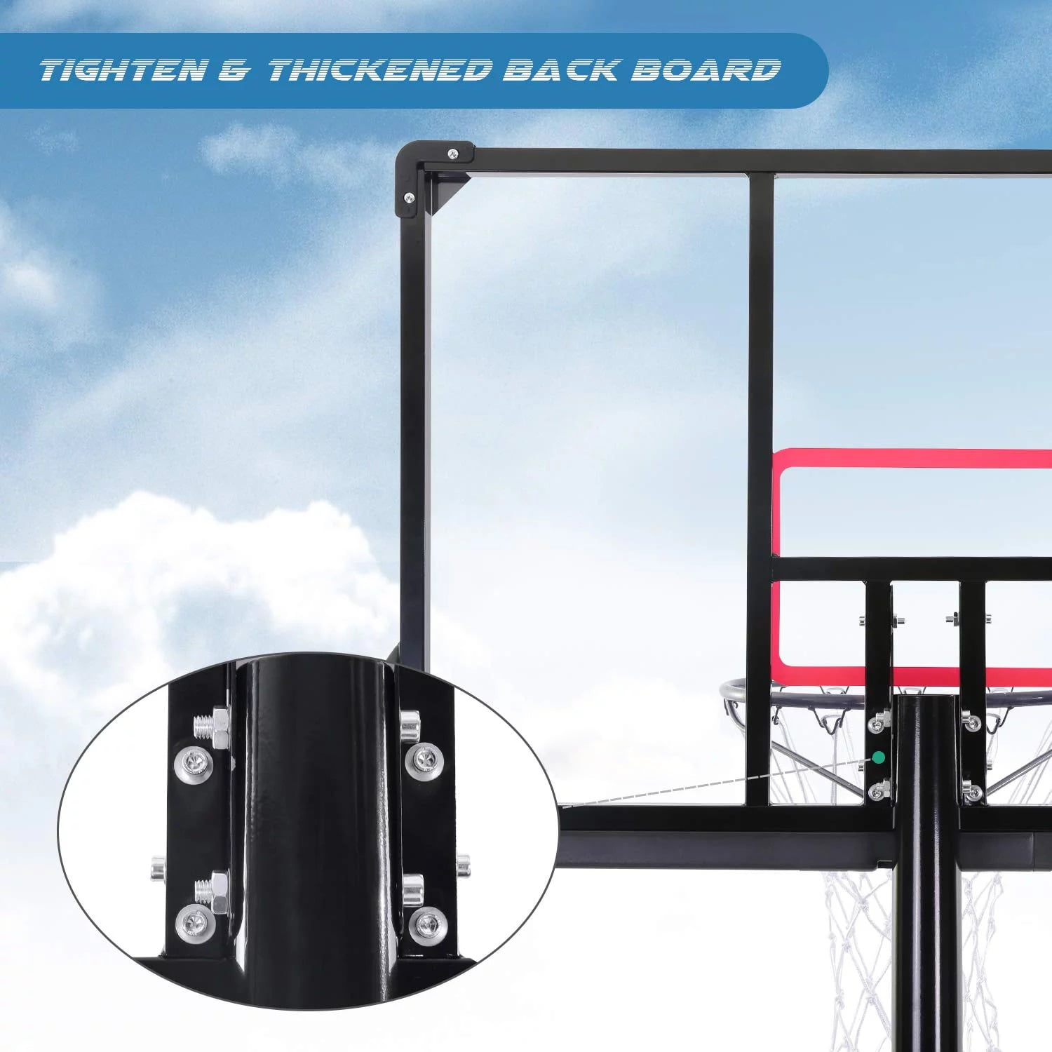 MaxKare 44 Portable Basketball Hoop 6 ft. 7 in. to Kuwait Ubuy