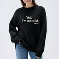 thumbnail image 2 of Aboser Yes,I'm Still Cold Me 24:7 Women's Sweaters Cozy Ribbed Knit Sweater Plus Size Long Sleeve Pullover Going Out Tops Loose Round Neck Knitwear, 2 of 7