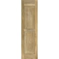 thumbnail image 6 of Ekena Millwork 18"W x 44"H Americraft Two Equal Flat Panel Exterior Real Wood Shutters (Per Pair), Unfinished, 6 of 12
