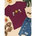 thumbnail image 3 of Daisies, Sun And Moon Art T-Shirt Women -Image by Shutterstock, Female Large, 3 of 4