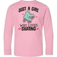 thumbnail image 3 of Inktastic Just a Girl Who Loves Skating Long Sleeve Youth T-Shirt, 3 of 5