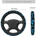 thumbnail image 5 of Blue Butterfly Steering Wheel Cover 15 Inches for Women Men, Neoprene Anti-Slip Cute Car Steering Wheel Grip Wrap Car Accessories Protective Case Cover for Vehicle Truck SUV, 5 of 17