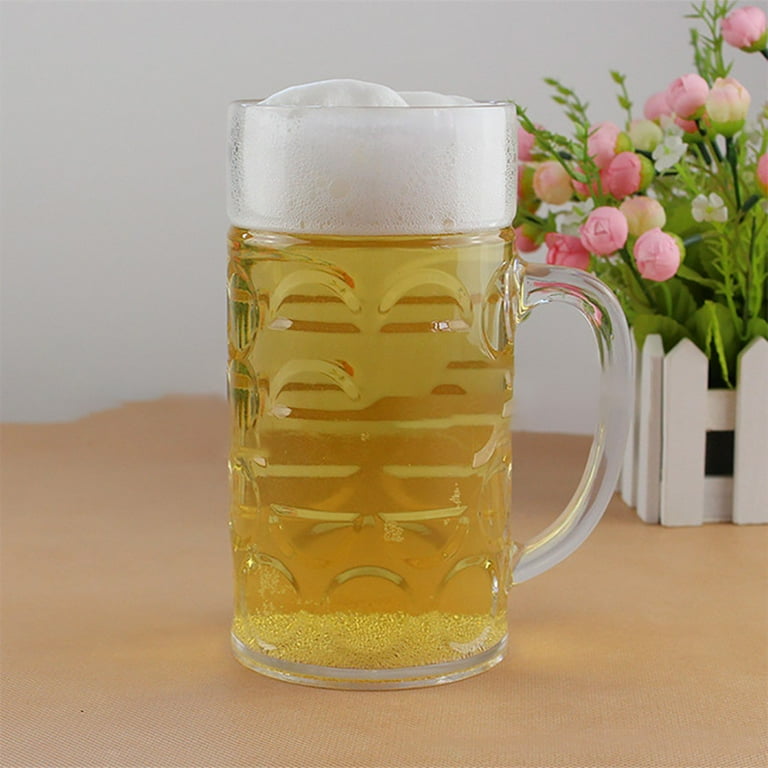 Talisman Plastic Beer Mugs, Large 32 Oz, Pack 8, Color Frosted/Natural  BPA-Free