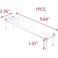 thumbnail image 2 of T Tulead Acrylic Riser Clear Display Risers Stand Tabletop Display Risers Rectangular Organizer Shelf 1 Tier for Perfume Jewelry Cupcake, 2 of 6