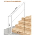thumbnail image 3 of Outdoor Stair Handrail Kit 2-Pack - White 5-Step Heavy Duty for Steps, 3 of 7