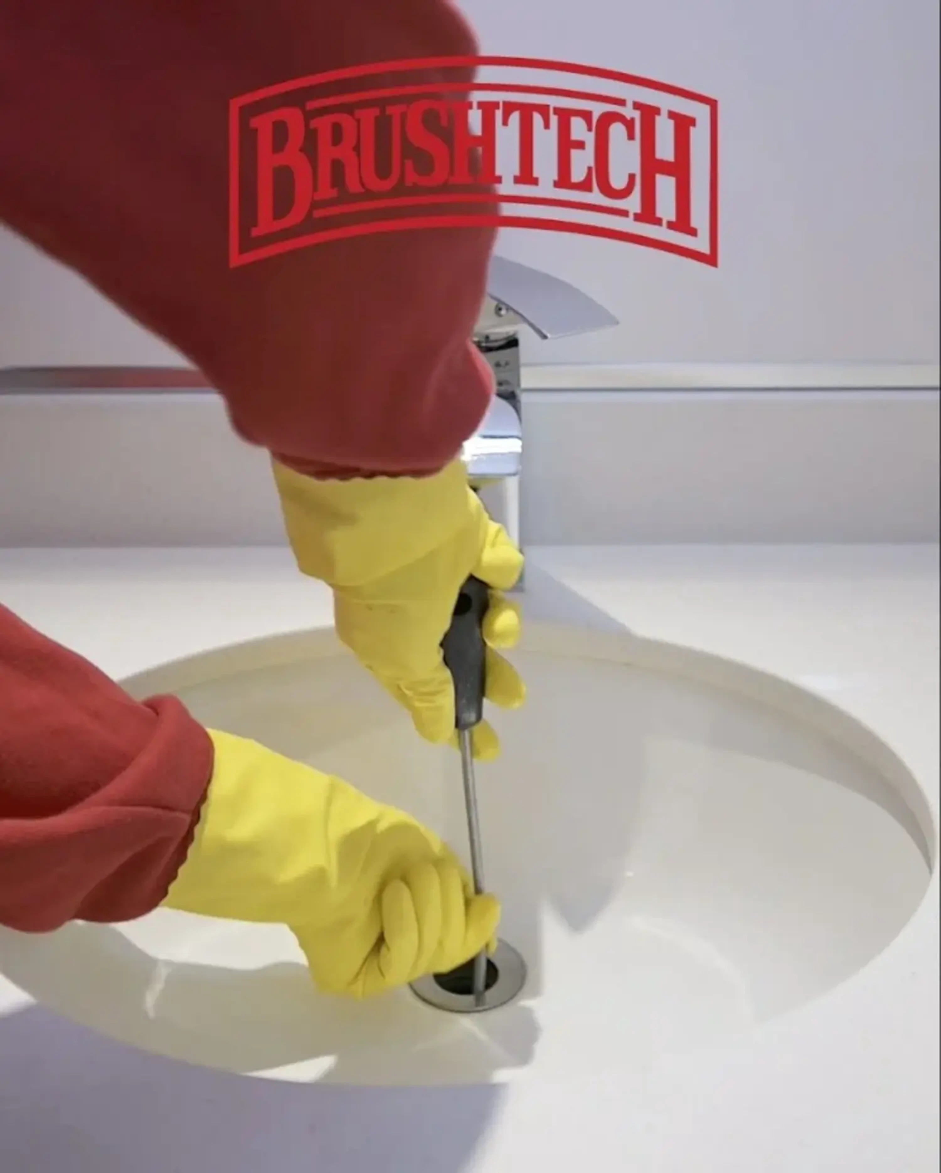 Brushtech 48 inch Flexible Drain Brush, Heavy-Duty Clog and Hair Remover for Sinks, Bathtubs and Drains