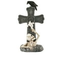 thumbnail image 2 of Halloween Decorations Outdoor Gravestones,Halloween Tombstones Cross-Shaped R.I.P Halloween Headstones with Skeleton & Crow,Resin Tombstone Decor for Party,Graveyard,Garden,Lawn Headstones, 2 of 4