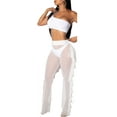 thumbnail image 5 of Mxiqqpltky Women Mesh Sheer Ruffle Cover Up Pants, 5 of 6