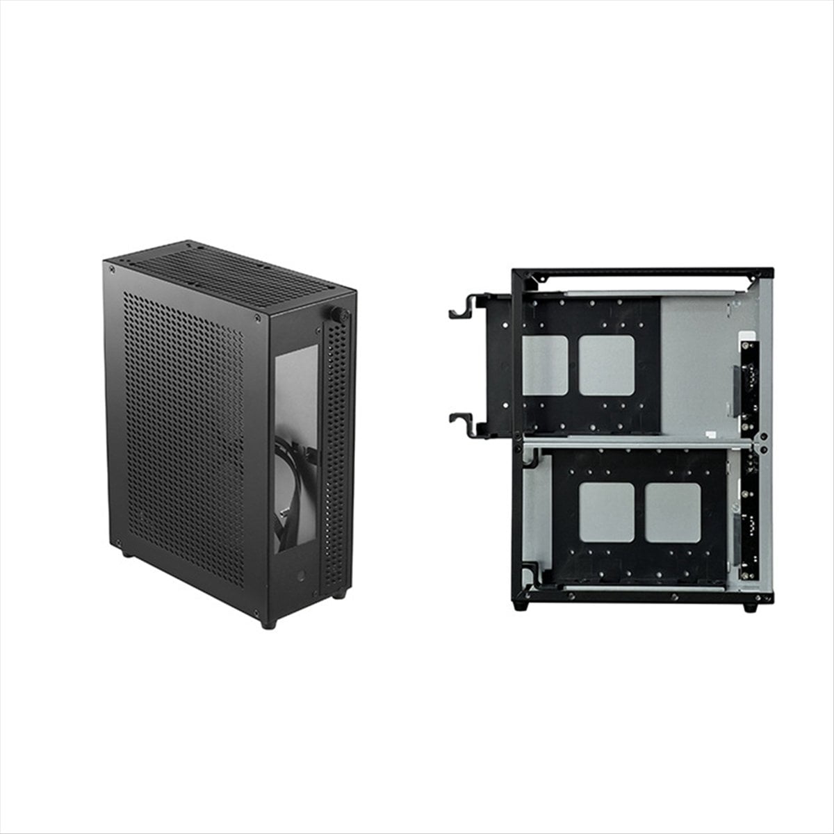 Desktop Chassis ITX Computer Case Mini NAS Computer Case Silver