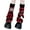 black and red stripe, variant on Punk Striped Knitted Flared Leg Warmers Women Girls Skull Crosses Bone Foot Cover Streetwear Boot Cuff Socks