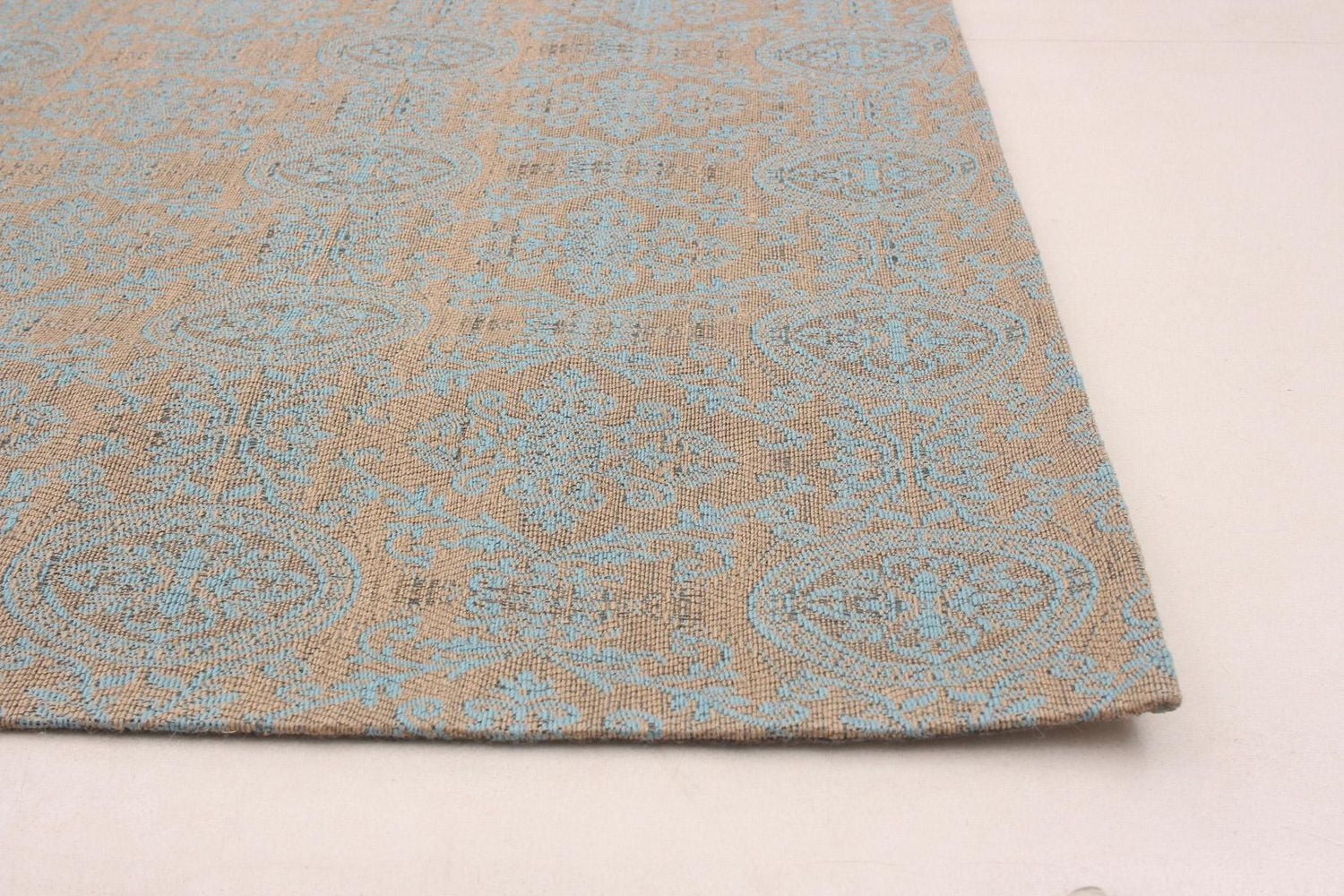 ECARPETGALLERY Tapis Fait à la Main pour Salon, Salle à Manger et Chambre à Coucher Contemporain Collection Collage 4'9" x 6'9" en Bleu