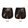 thumbnail image 3 of Daiia Black And Gold Fire Dragon Pattern Women's 2 in 1 Running Shorts - Lightweight Athletic Workout Gym Yoga Shorts Liner with Phone Pockets-Medium, 3 of 7