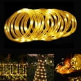 thumbnail image 2 of Morttic LED Rope Lights Battery Operated, 2 Pack Each 39Ft 100 LED Outdoor/Indoor Waterproof Fairy Lights, 8 Modes Dimmable/Timer Tube Lights with Remote for Garden Party Decoration Warm White, 2 of 15