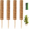 thumbnail image 1 of Tótem de coco de longitud completa de 12 "- 4 piezas Tótem de coco de musgo de coco de 12" para extensión de soporte de plantas trepadoras, plantas de interior trepadoras TUNC Sencillez, 1 of 5