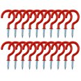 thumbnail image 7 of 20pcs Cup Hooks 1-1/4 Inch Vinyl Coated Screw-in Ceiling Wall Mount Hooks Great for Indoor Outdoor Hanger Red, 7 of 7