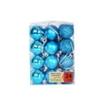thumbnail image 2 of Home Halloween Hanging Ornaments, 24 PCS Christmas Balls Ornaments, Pre-Strung Plastic Balls, Shatterproof Barrel Packed Balls for Holiday Party Wreath Tabletop Tree Decorations, 1.18 Inch, Lake Blue, 2 of 9