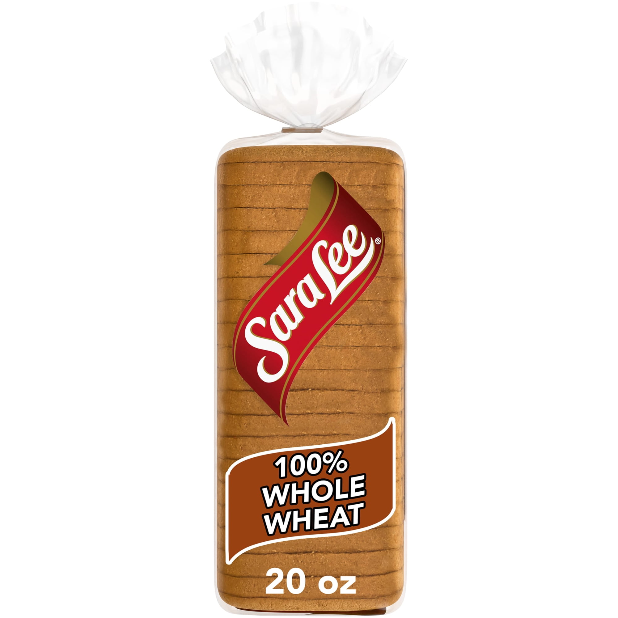 Sara Lee 100% Whole Wheat Bread, 20 oz, 13g Whole Grain Whole Wheat Sandwich Bread, Bag