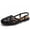 Black, variant on Woven Square-Toe Slingback Flat Sandals – Retro Casual Sandals
