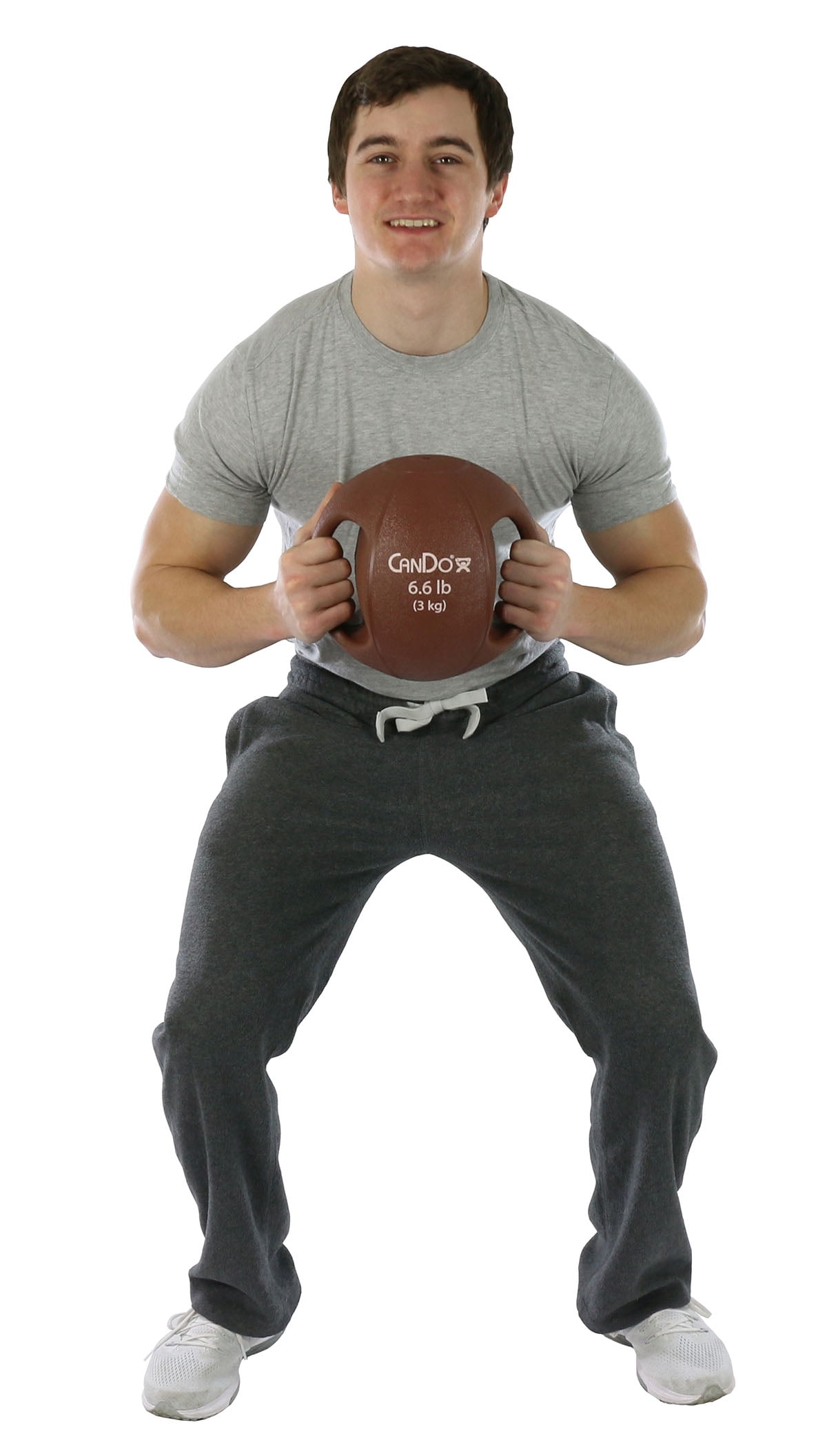 CanDo Molded Two-Handle Medicine Ball