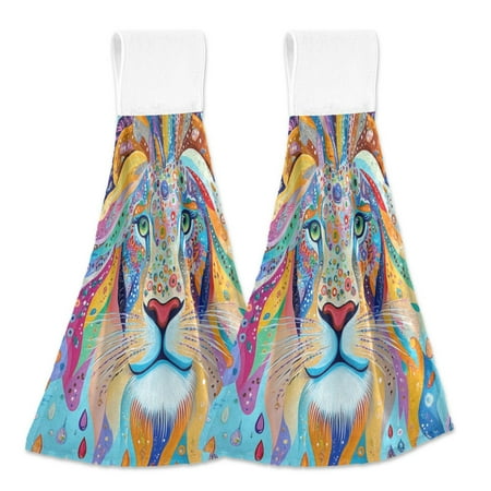 

2 Bathroom Towels Kitchen Towels 18.2x14In Velcro Hand Wipes Dish Cloths & Dish Towels Washroom Towels Face Towel Hand Wipes The Lion and The Rain
