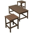thumbnail image 3 of Polytrends  Laguna Hdpe All Weather Outdoor Patio Coffee And Side Tables (3-Piece Set) Dark Brown, 3 of 5