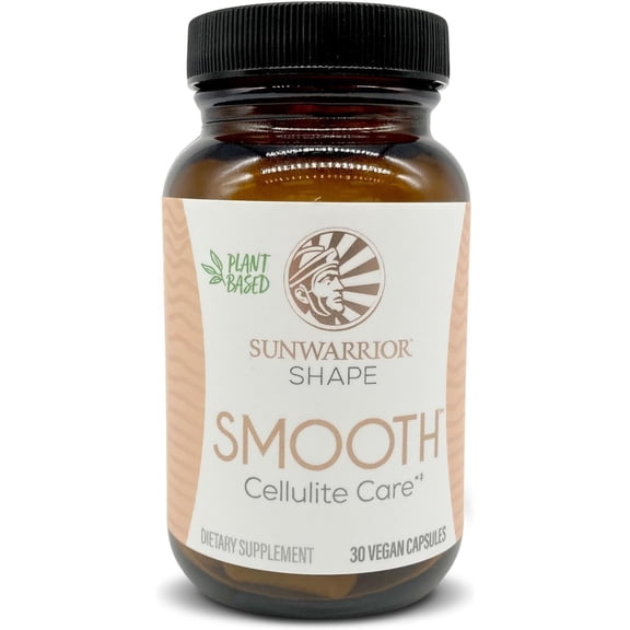 Sunwarrior Beauty & Skin Care Supplements with Hyaluronic Acid Vitamin C Melon Extract Gluten Free Vegan Keto Cellulite Care & Remover for Thighs Buttocks & Body | Shape Smooth Capsules 30 Count
