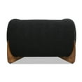 thumbnail image 3 of Jennifer Taylor Home Alpine 43.5" Modern Scandinavian Boucle Minimalist Round Arm Sherpa Living Room Arm Chair, Ebony Black, 3 of 7