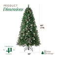 thumbnail image 3 of Home Heritage Lincoln 7' Pre-Lit Artificial Christmas Tree, Pinecones & Glitter, 3 of 11