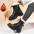 thumbnail image 6 of SKIYLEVZ Women's Moto Boots Cowgirl Boots Wide Width Available Soft Sole Womens Winter Snow Boots Women’s Work Boot Waterproof Shoes Casual Winter Fashion Combat Boots, 6 of 9
